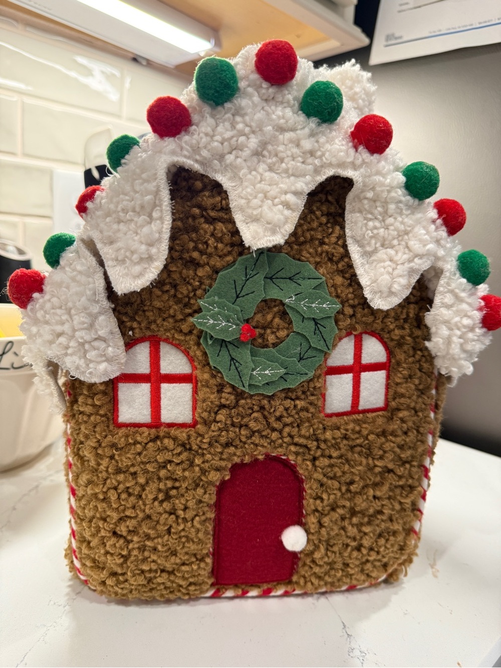 Pottery Barn Decorated Gingerbread House Pillow - Picture 7 of 10